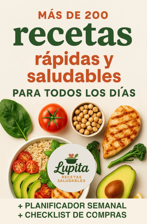 Más de 200 recetas saludables para todos los días + planificador semanal +check list de compras